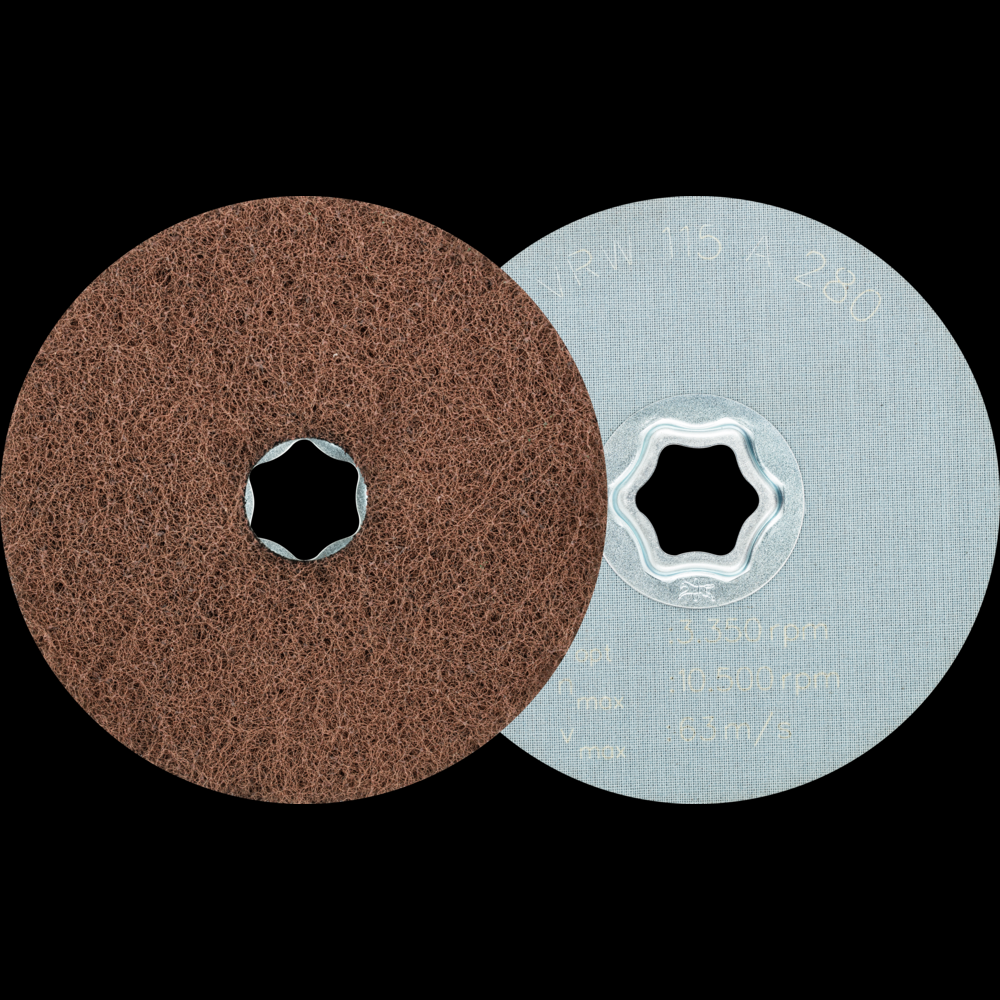 PFERD COMBICLICK® Surface Conditioning Disc Soft,4-1/2&#34;, 240 Grit Fine, Aluminum Oxide