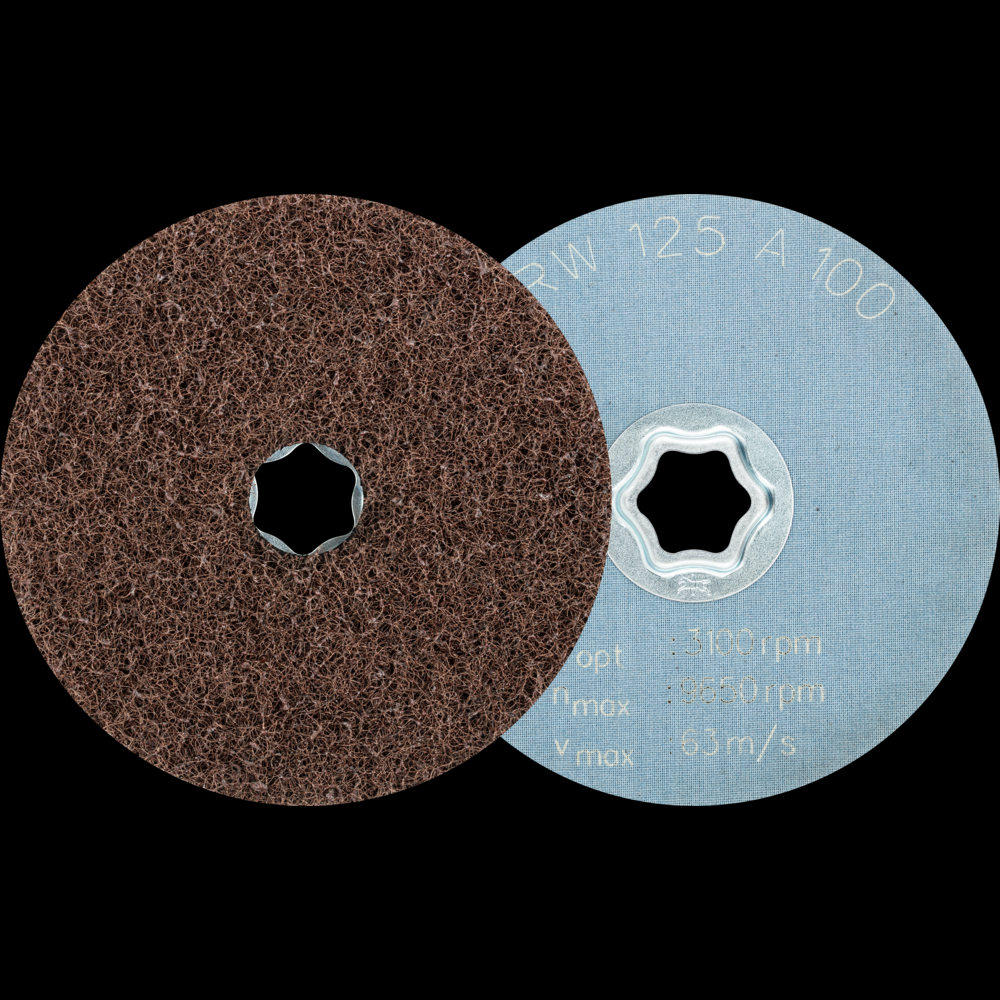 PFERD COMBICLICK® Surface Conditioning Disc Soft, 5&#34;, 100 Grit Coarse, Aluminum Oxide