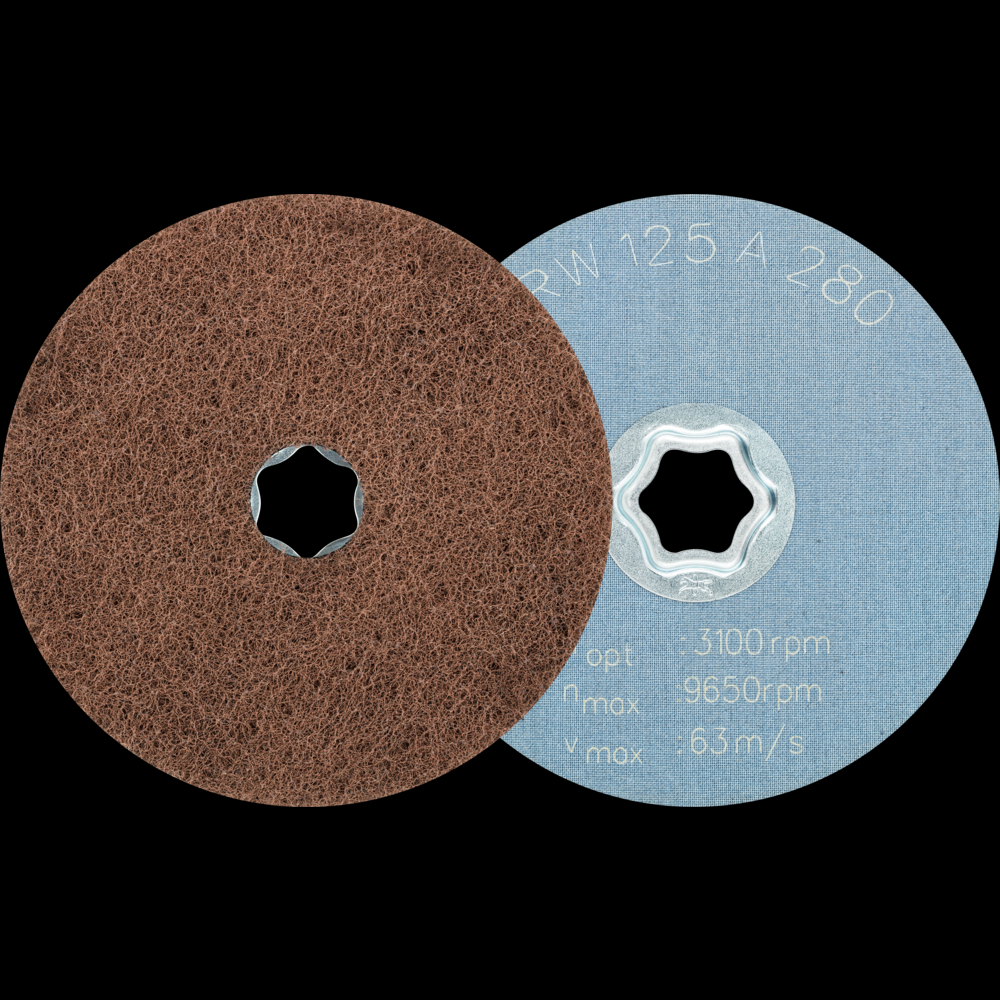 PFERD COMBICLICK® Surface Conditioning Disc Soft, 5&#34;, 240 Grit Fine, Aluminum Oxide