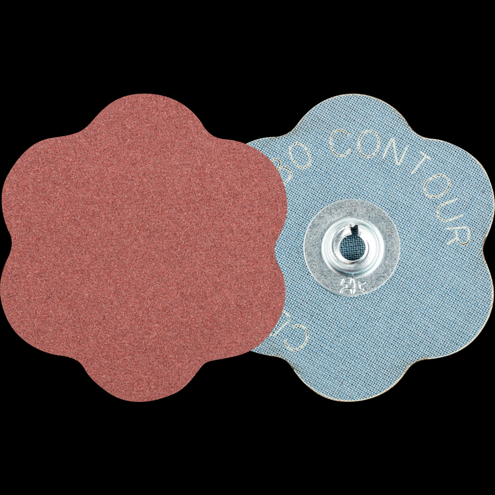PFERD COMBIDISC® CONTOUR Abrasive Disc, 2-3/8&#34; Dia, Type CD, 180 Grit, Aluminum oxide