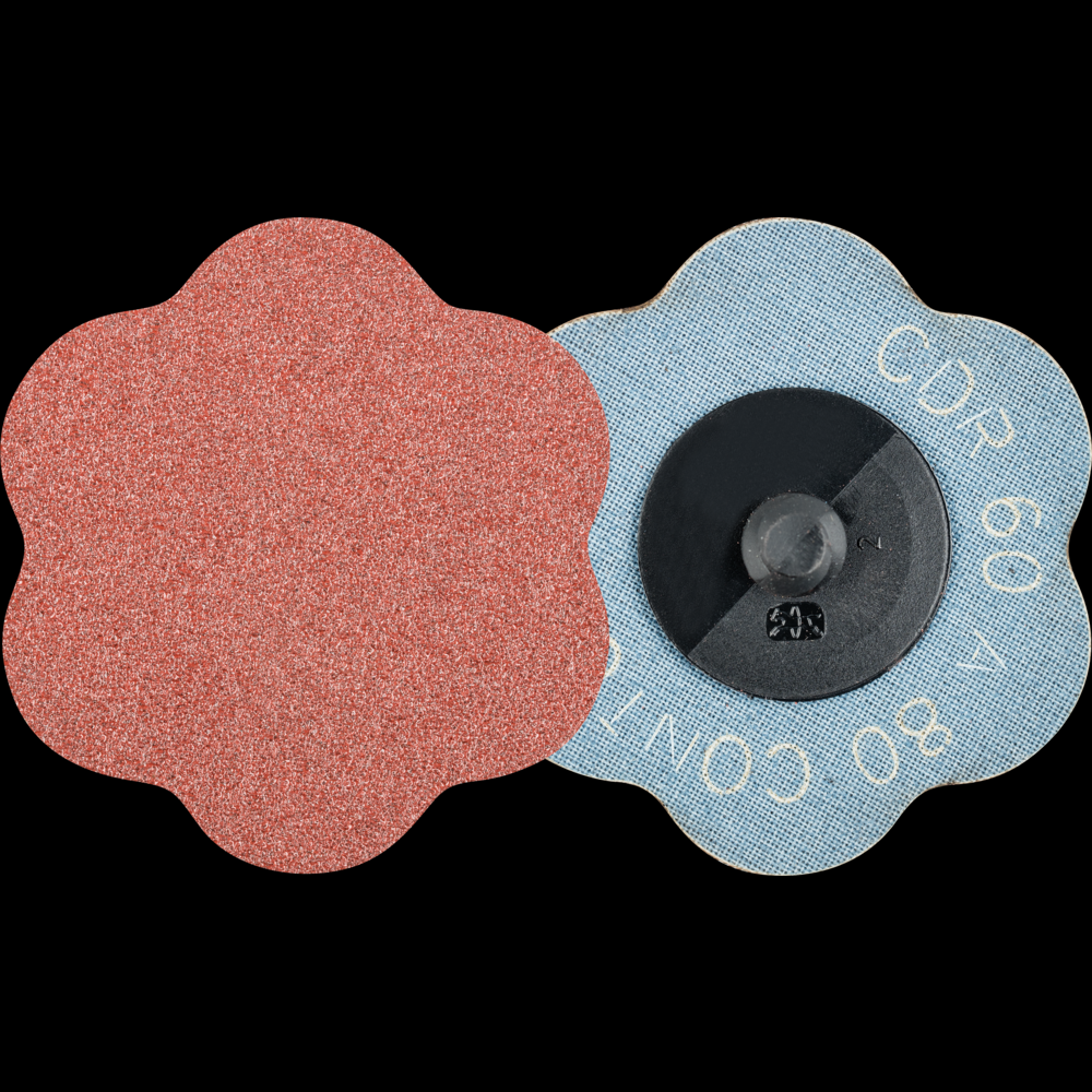PFERD COMBIDISC® CONTOUR Abrasive Disc, 2-3/8&#34; Dia, Type CDR, 80 Grit, Aluminum oxide