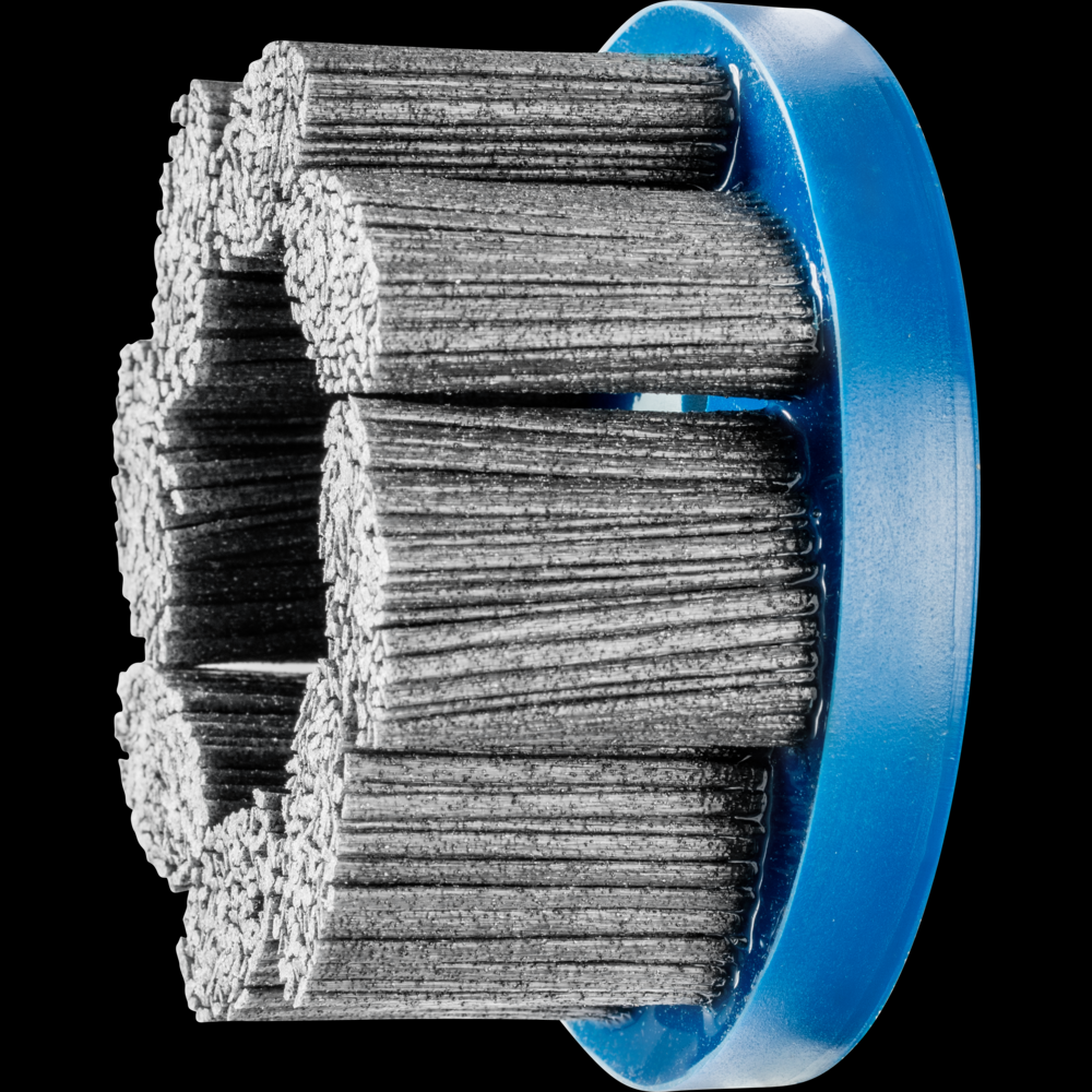 PFERD M-BRAD® Disc Brush 4&#34; Dia. .045x.090/80 Grit Silicon Carbide 7/8&#34; Arbor