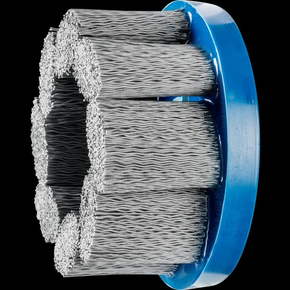 PFERD M-BRAD® Disc Brush 4&#34; Dia. .028/320 Grit Silicon Carbide 7/8&#34; Arbor