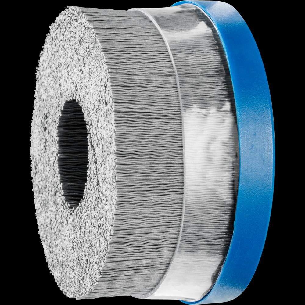 PFERD M-BRAD® Disc Brush 4&#34; Dia. .022/320 Grit Silicon Carbide 7/8&#34; Arbor
