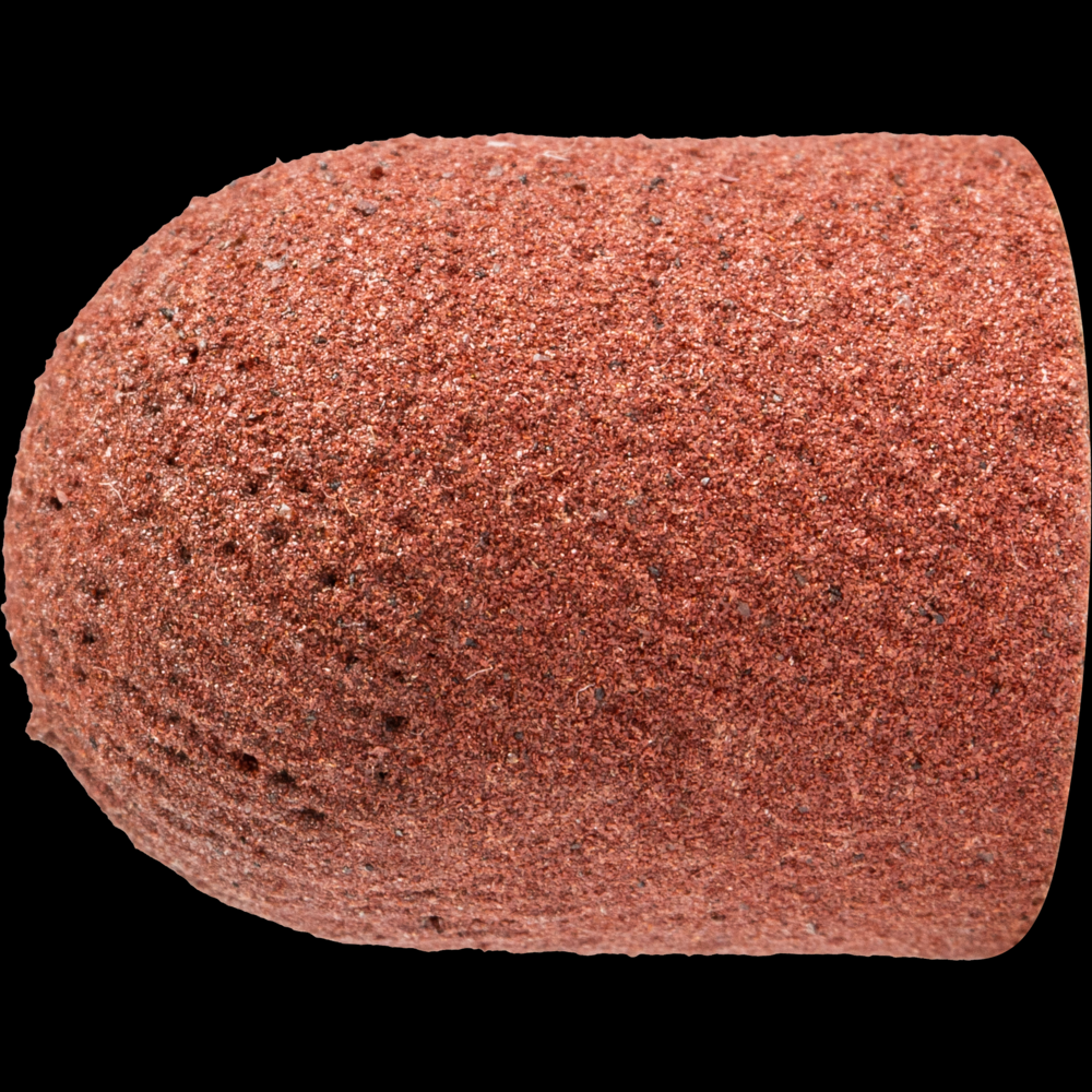 PFERD POLICAP® Seamless Abrasive Cap, 1/2&#34; x 11/16, Shape C, 280 Grit, Aluminum oxide