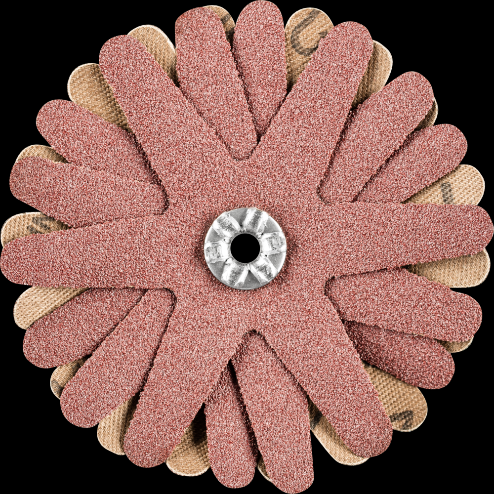 PFERD POLISTAR-TUBE Abrasive Star, 2-3/4&#34;dia,6 Layers,4mm Bore,120 Grit,Aluminum oxide