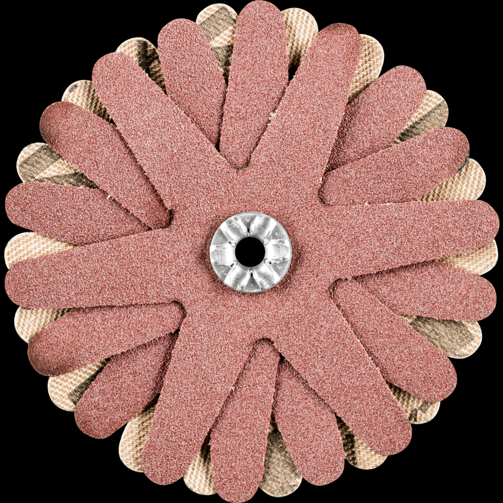 PFERD POLISTAR-TUBE Abrasive Star, 2-3/4&#34;dia,6 Layers,4mm Bore,180 Grit,Aluminum oxide