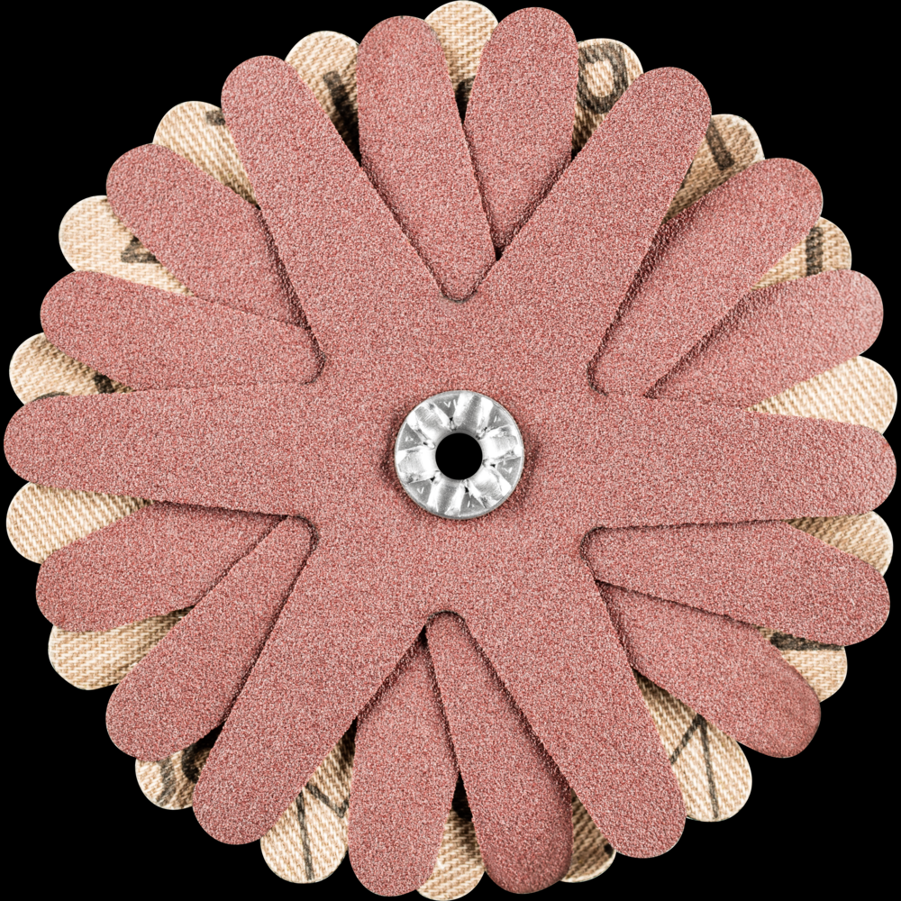 PFERD POLISTAR-TUBE Abrasive Star, 3-1/8&#34;dia,6 Layers,4mm Bore,180 Grit,Aluminum oxide