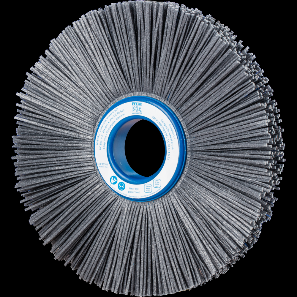 PFERD M-BRAD® Composite Wheel Brush 10&#34; Dia. M-BRAD® Silicon Carbide 2&#34; Arbor