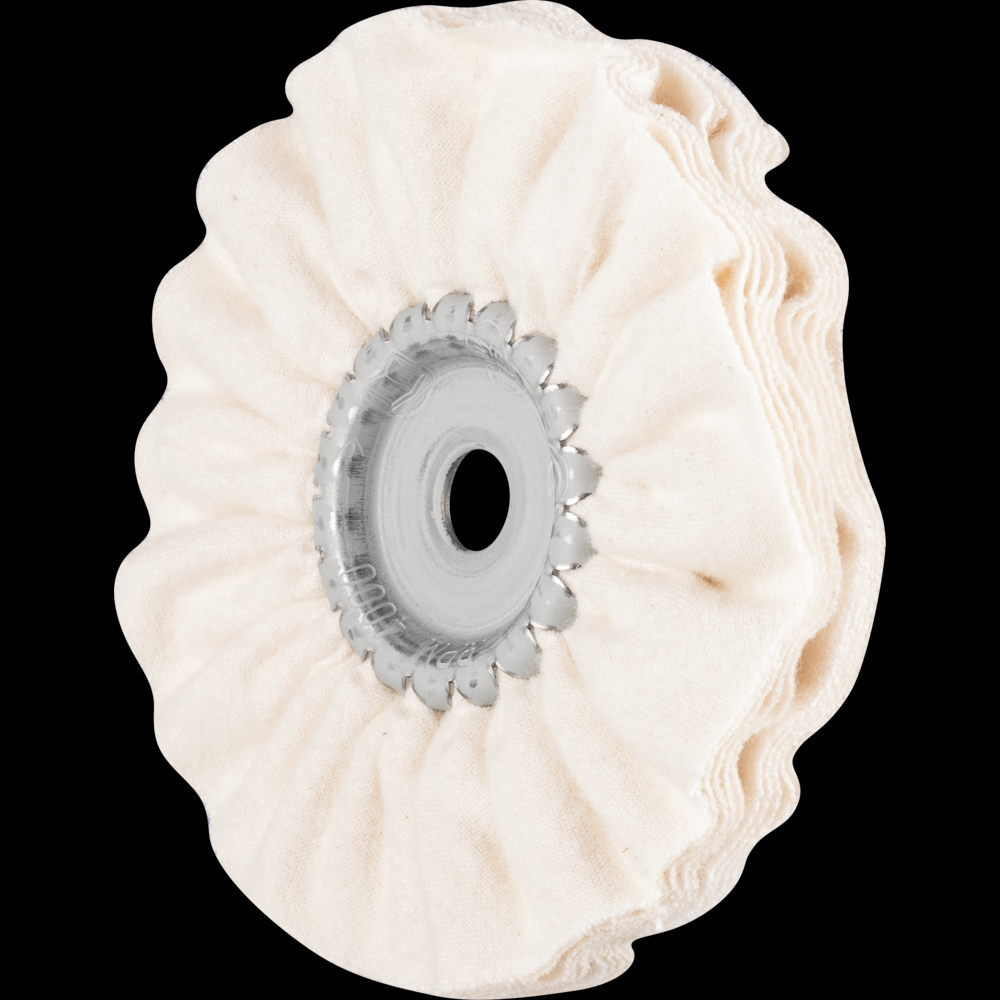 PFERD Cloth Ring, Cotton Flannel Fabric, 4&#34; Dia, 3/8&#34; Face Width, 3/8&#34; Arbor Hole