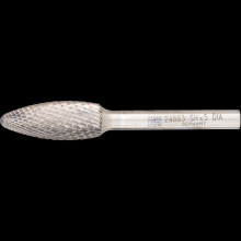 Pferd Inc. 21724883 - PFERD Carbide Bur SH-5 Flame Shape Diamond Cut 1/2" x 1-1/4" x 1/4" Shank