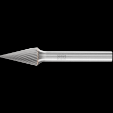 Pferd Inc. 21725231 - PFERD Carbide Bur SM-4 Pointed Cone Shape Single Cut 3/8" x 3/4" x 1/4" Shank
