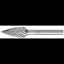 Pferd Inc. 21728023 - PFERD Carbide Bur SG-5 L6 Pointed Tree Shape OMNI Double Cut 1/2" x 1" x 1/4" Shank