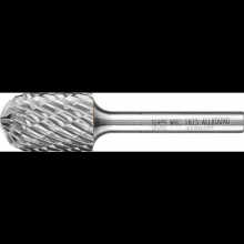 Pferd Inc. 21728030 - PFERD Carbide Bur SC-6 Cylindrical Radius End OMNI Double Cut 5/8" x 1" x 1/4" Shank