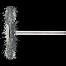 Pferd Inc. 79183206 - PFERD Mounted Wheel Brush 1-1/2" Dia. .005 Carbon Steel 1/8" Stem