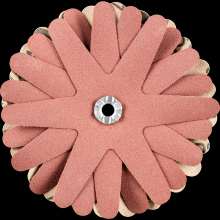 Pferd Inc. 42732149 - PFERD POLISTAR-TUBE Abrasive Star, 3-1/2"dia,8 Layers,5mm Bore,240 Grit,Aluminum oxide