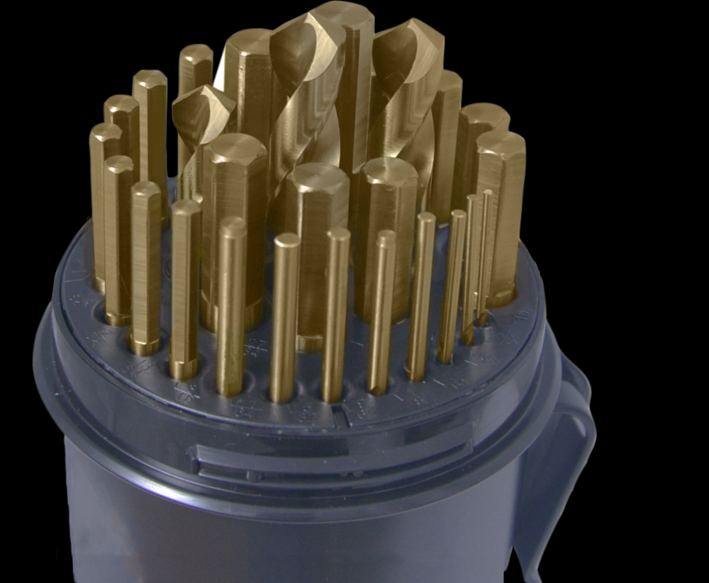 118° Heavy-Duty Cobalt Hex Shank Jobber Length Drill Set