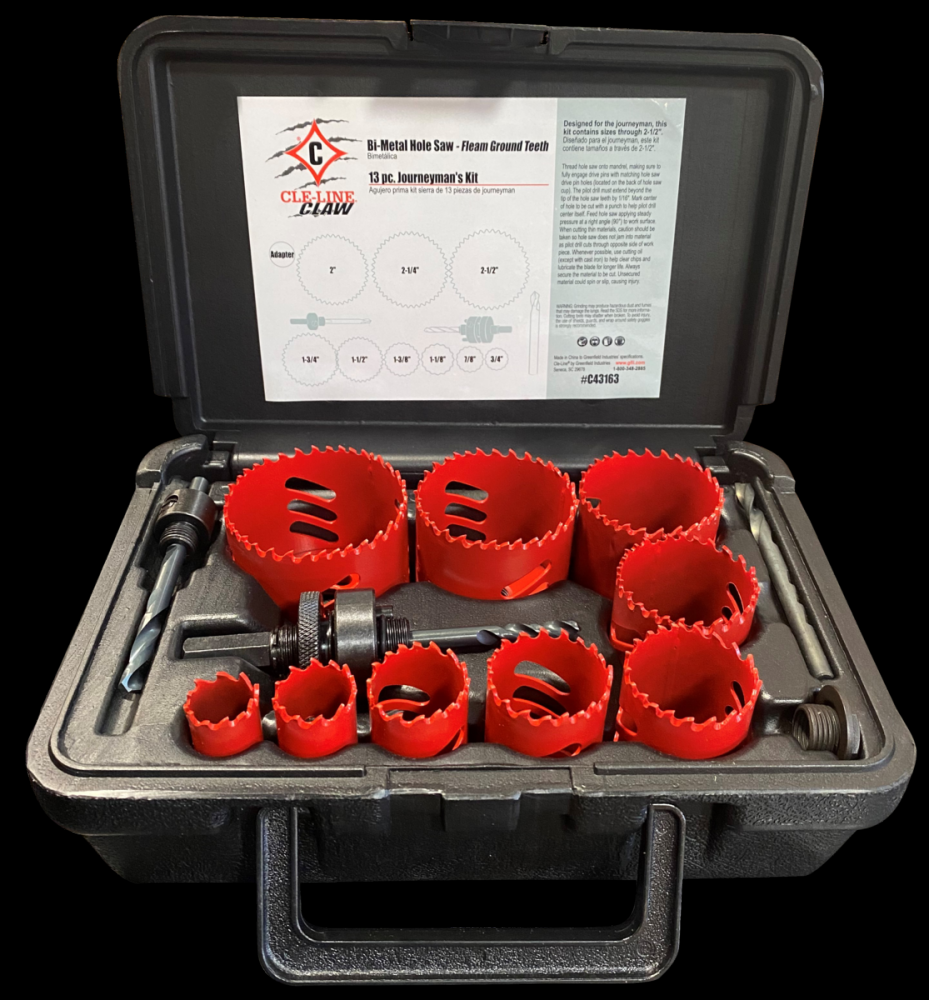 Fleam Ground Industrial Hole Saw Kit