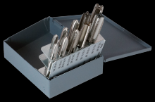 Cleveland C55090 - 1/4"-1/2" NC/NF 10-Piece Hand Tap Set (4FL, ST, HSS)
