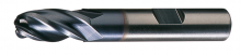 Cleveland C33368 - HSS Single End Multi-Flute Center Cutting Ball Nose Finisher