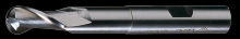 Cleveland C42181 - HSS Single End 2-Flute Center Cutting Extended Neck Ball Nose Finisher