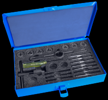 Greenfield 420365 - Tap and Die Set w/ Production Hand Taps and HSS Round Adjustable Dies (metric)