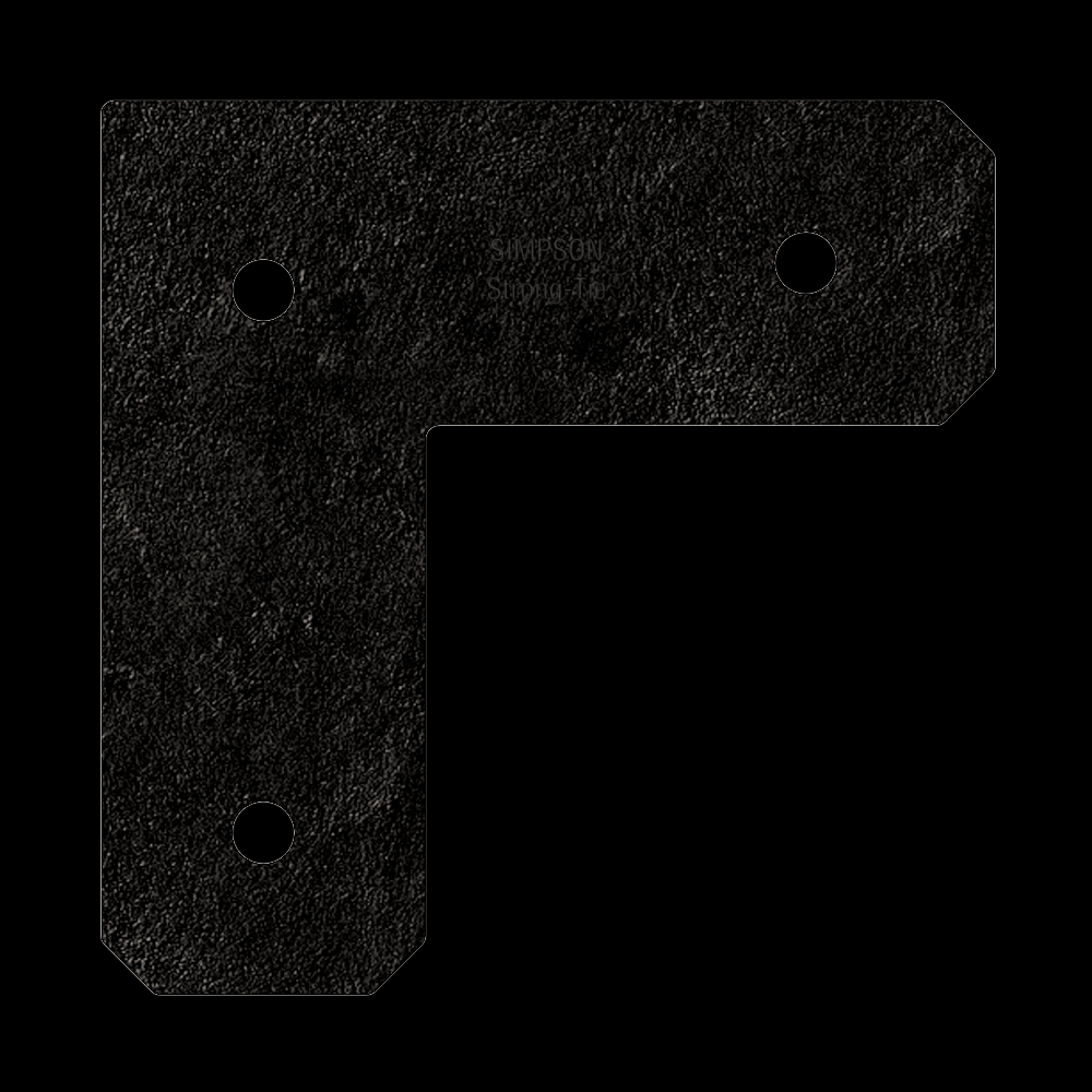 Outdoor Accents® Avant Collection™ ZMAX®, Black Powder-Coated L Strap for 4x4
