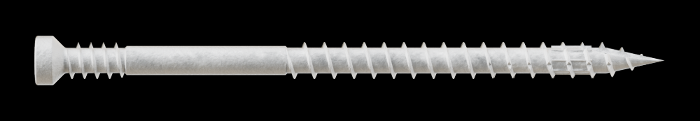 Finish Trim Screw - #7 x 2-1/2 in. T10, Trim-Head, Quik Guard®, White (1750-Qty)