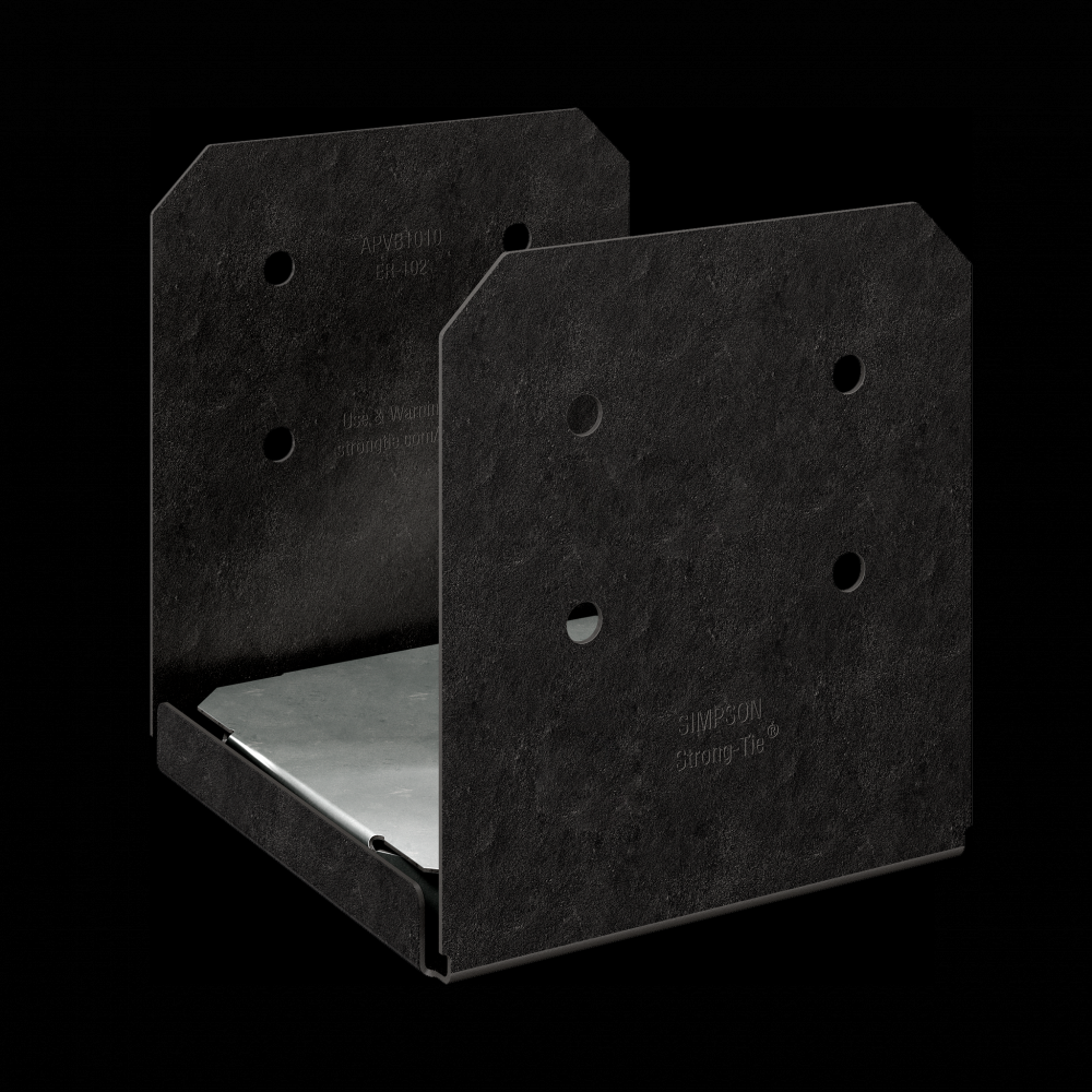 Outdoor Accents® Avant Collection™ ZMAX®, Black Powder-Coated Post Base for 10x10