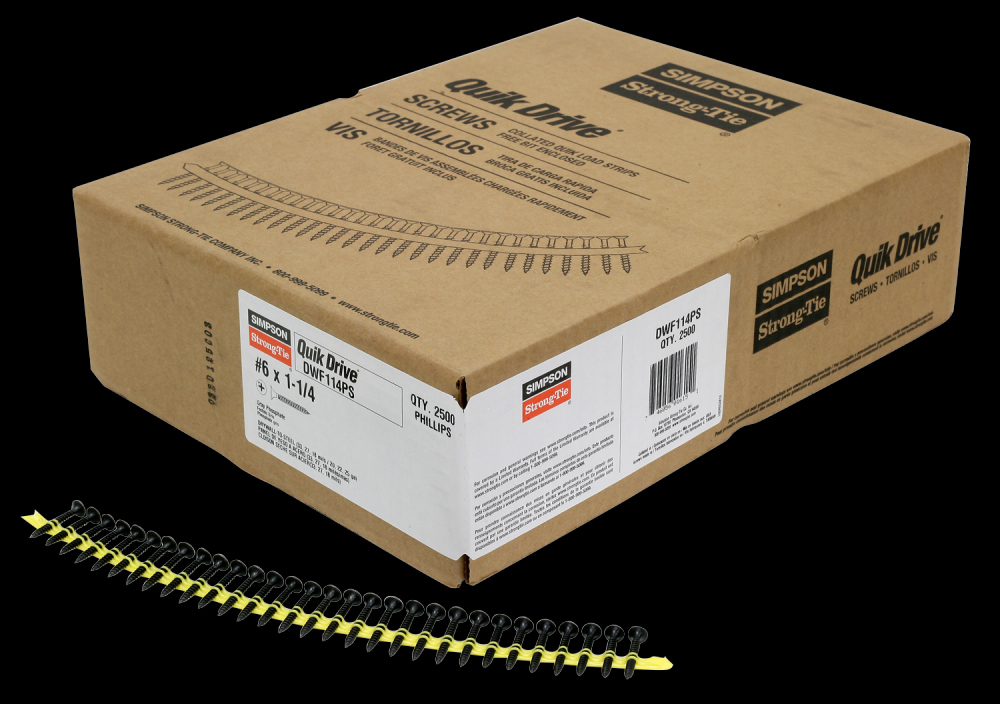 DWF Drywall-to-CFS Screw (Collated) - #6 x 1-1/4 in. #2 Phillips Bugle Head (2500-Qty)