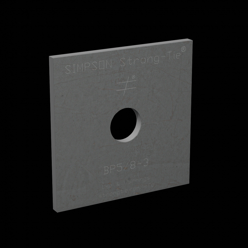 BP 3 in. x 3 in. Bearing Plate with 5/8 in. Bolt Dia.
