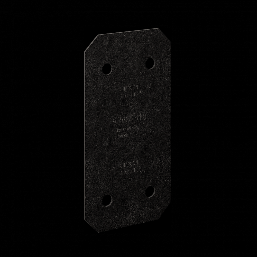 Outdoor Accents® Avant Collection™ 5 in. x 9-3/4 in. ZMAX®, Black Powder-Coated Strap for 6x