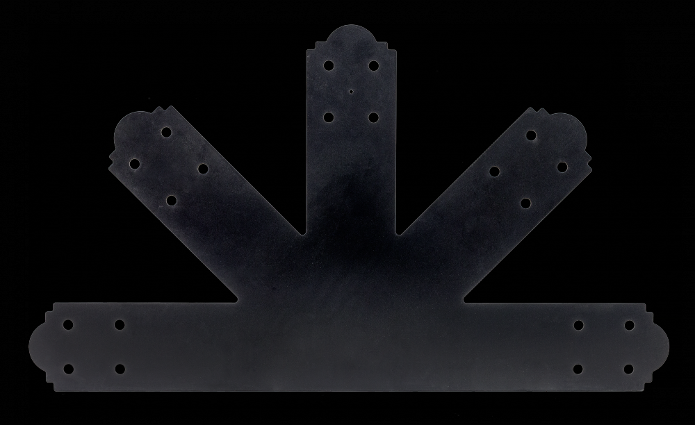Outdoor Accents® Mission Collection® 12:12 Pitch ZMAX®, Black Powder-Coated Gable Plate