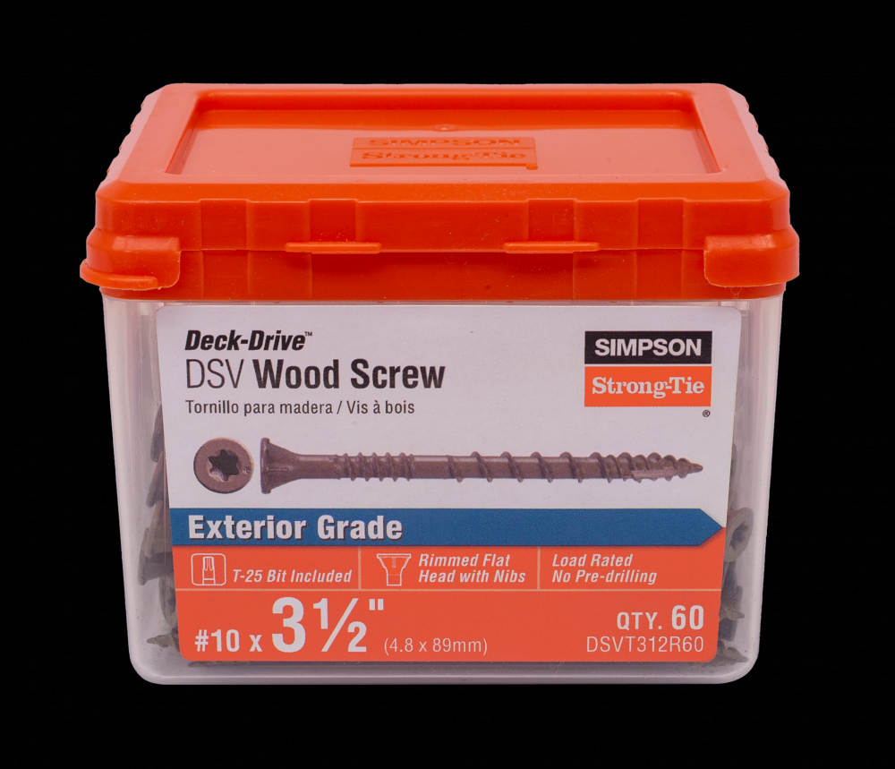 Deck-Drive™ DSV WOOD Screw - #10 x 3-1/2 in. T25, Flat Head, Quik Guard®, Tan (60-Qty)