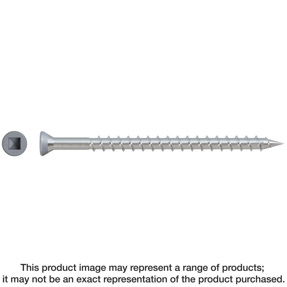 Trim-Head Screw - Sharp Point (Collated) - #7 x 3 in. #2 SQ Type 305, Gray 04 (950-Qty)