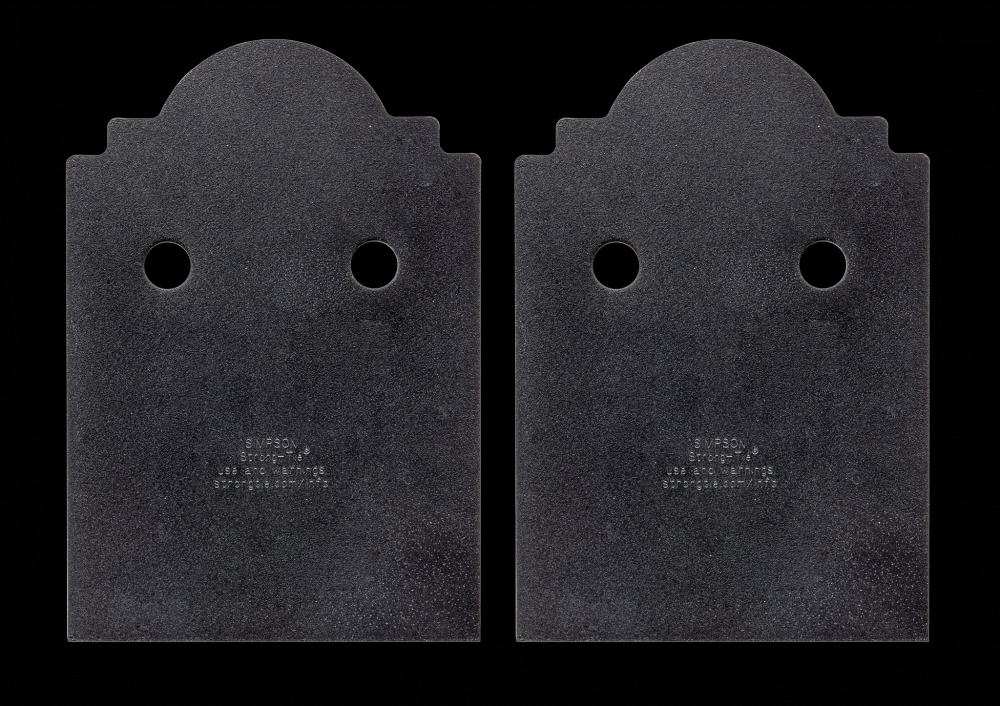Outdoor Accents® Mission Collection® ZMAX®, Black Post Base Side Plate for 6x (Qty-2)