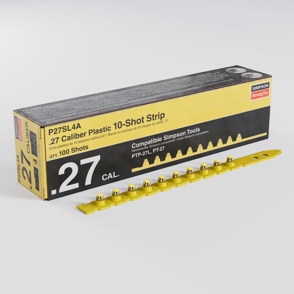 P27SL 0.27-Caliber Plastic, 10-Shot Strip Load, Yellow (100-Qty)