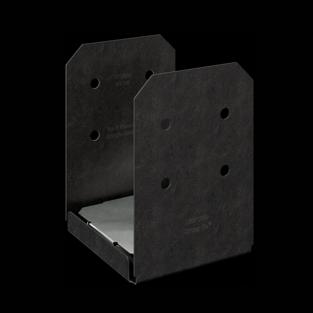 Outdoor Accents® Avant Collection™ ZMAX®, Black Powder-Coated Post Base for 8x8