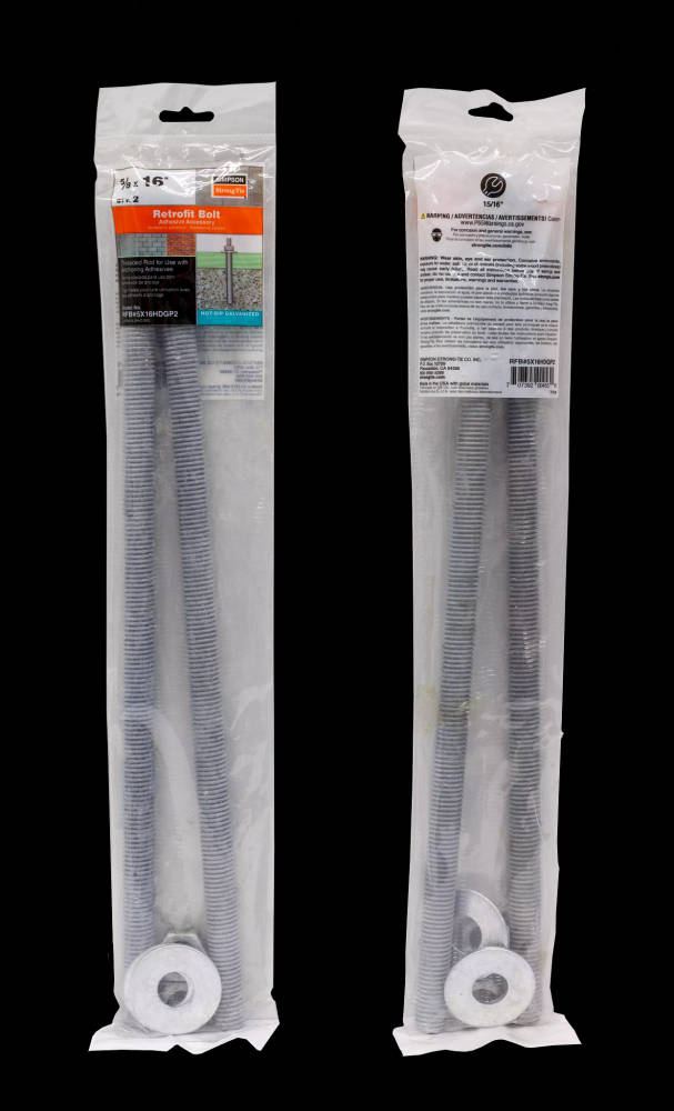 RFB 5/8 in. x 16 in. Hot-Dip Galvanized Retrofit Bolt (2-Qty)