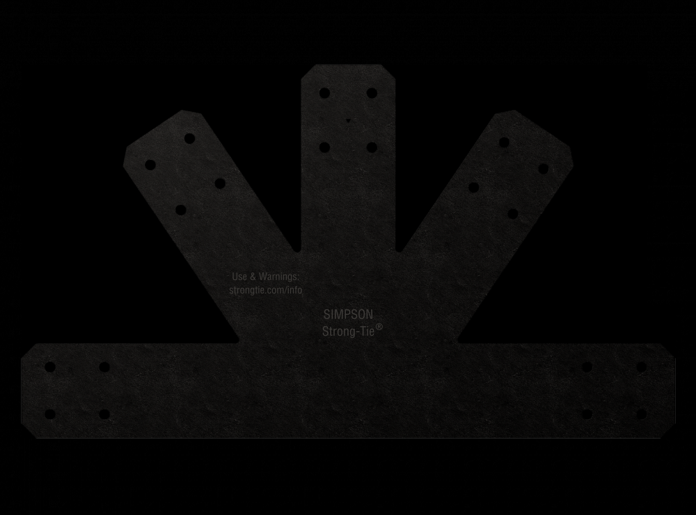Outdoor Accents® Avant Collection™ 8:12 Pitch, Black Powder-Coated Gable Plate