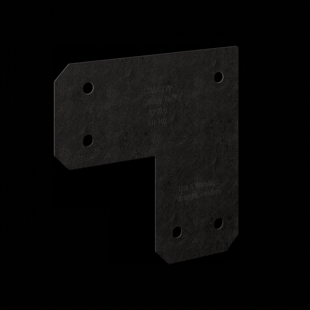 Outdoor Accents® Avant Collection™ ZMAX®, Black Powder-Coated L Strap for 6x6
