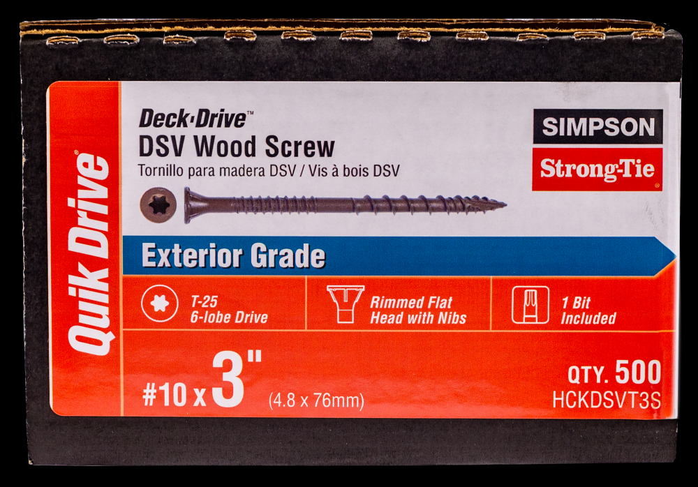 Deck-Drive™ DSV WOOD Screw (Collated) - #10 x 3 in. T25 6-Lobe, Tan (500-Qty)