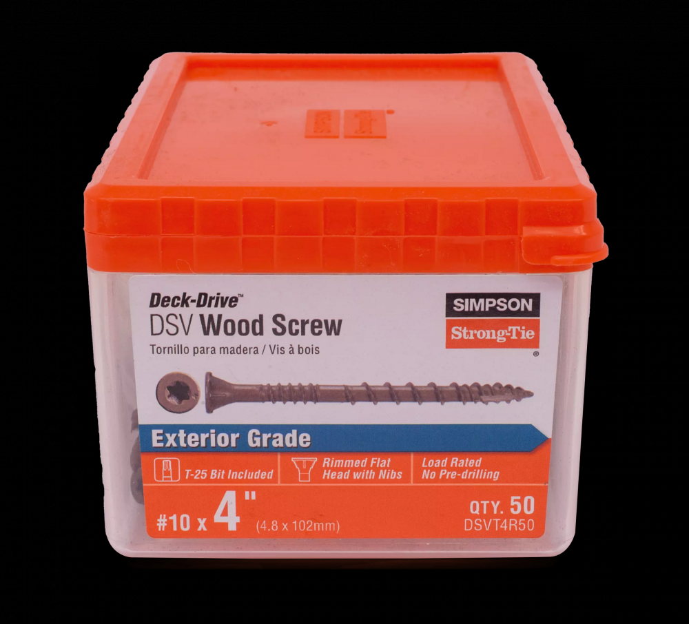 Deck-Drive™ DSV WOOD Screw - #10 x 4 in. T25, Flat Head, Quik Guard®, Tan (50-Qty)