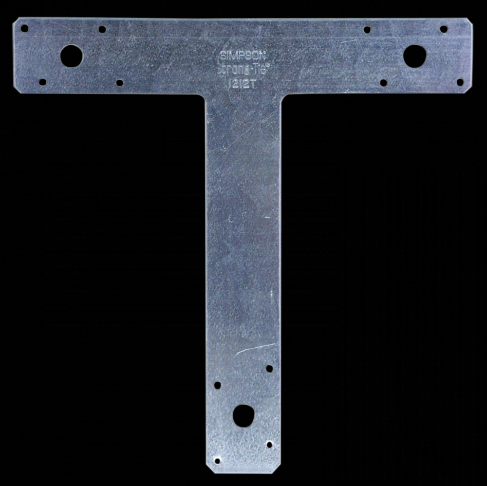 12 in. x 12 in. 14-Gauge Galvanized T Strap