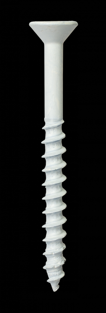 Titen Turbo™ - 1/4 in. x 2-3/4 in. 6-Lobe Flat-Head Concrete and Masonry Screw, White (100-Qty)