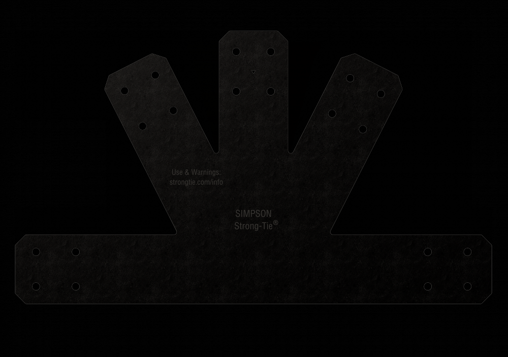 Outdoor Accents® Avant Collection™ 6:12 Pitch, Black Powder-Coated Gable Plate
