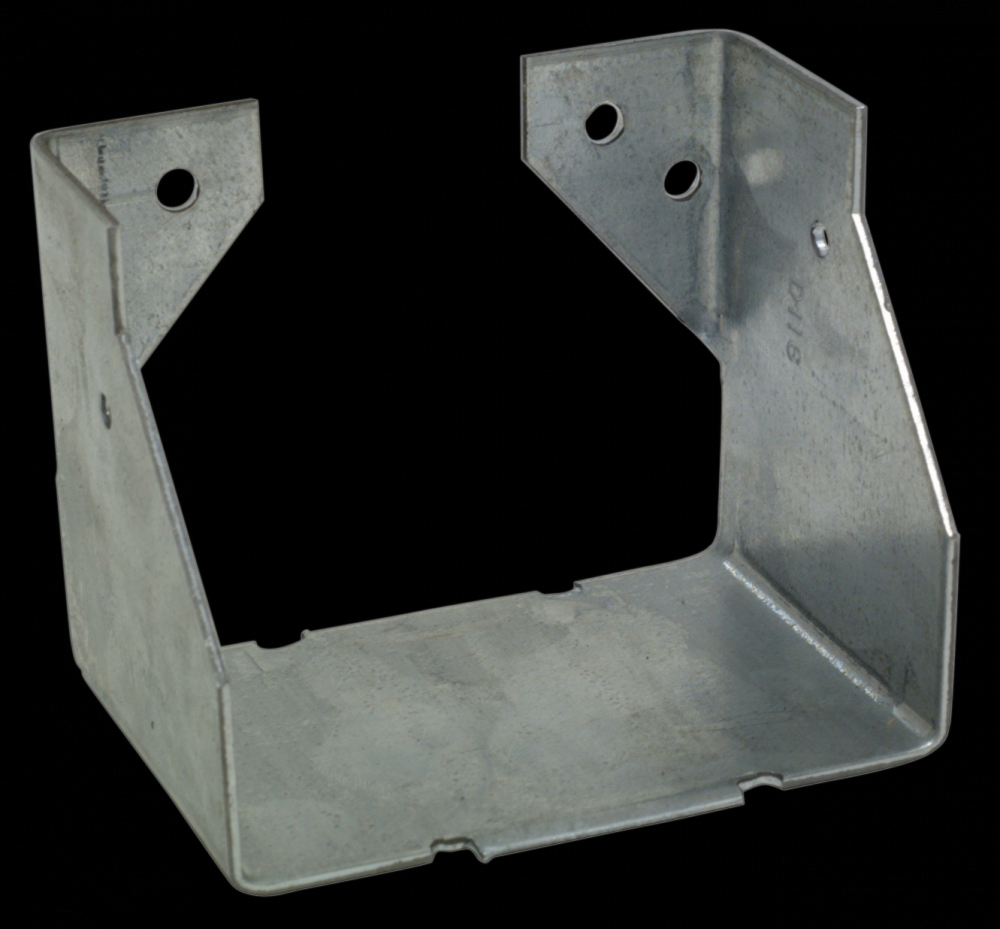 HUC Galvanized Face-Mount Concealed-Flange Joist Hanger for 4x4