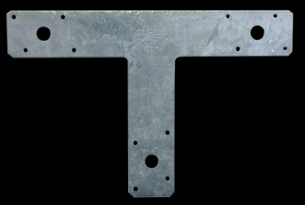 12 in. x 8 in. 14-Gauge Galvanized T Strap