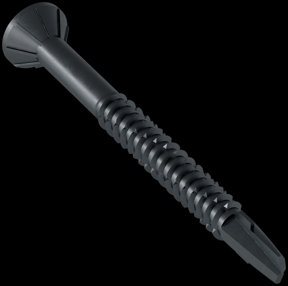 Strong-Drive® TB WOOD-TO-STEEL Screw (Collated) - #12 x 2-3/8 in. Black Phos. (1000-Qty)