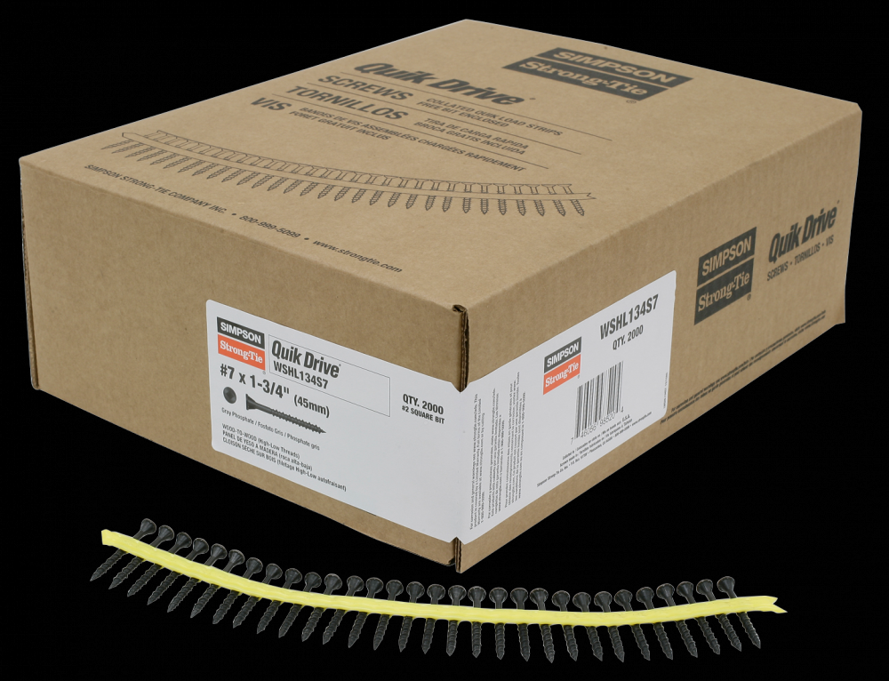 WSHL Subfloor Screw (Collated) - #7 x 1-3/4 in. #2 Square Drive, Gray Phosphate (2000-Qty)